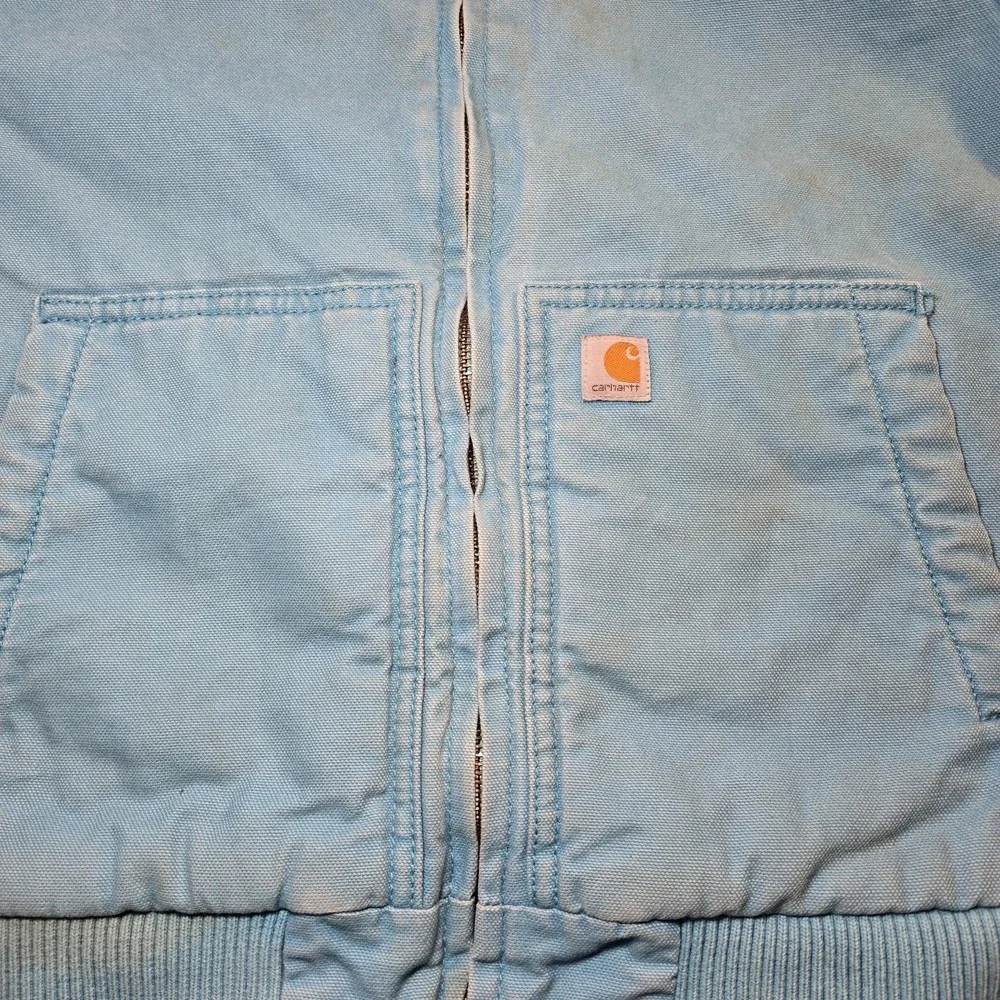 Carhartt Kids S 7/8 Sherpa Lined Sierra Jacket Blue Jul‎ 2020 CP9564 Distressed